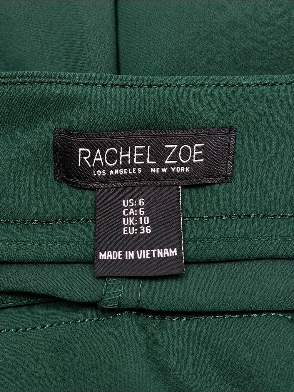 Rachel Zoe Hunter Green Wide Leg Sailor Button Pants Size 6 - Picture 3 of 6